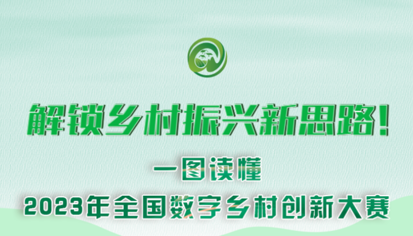 解锁乡村振兴新思路！一图读懂2023年全国数字乡村创新大赛