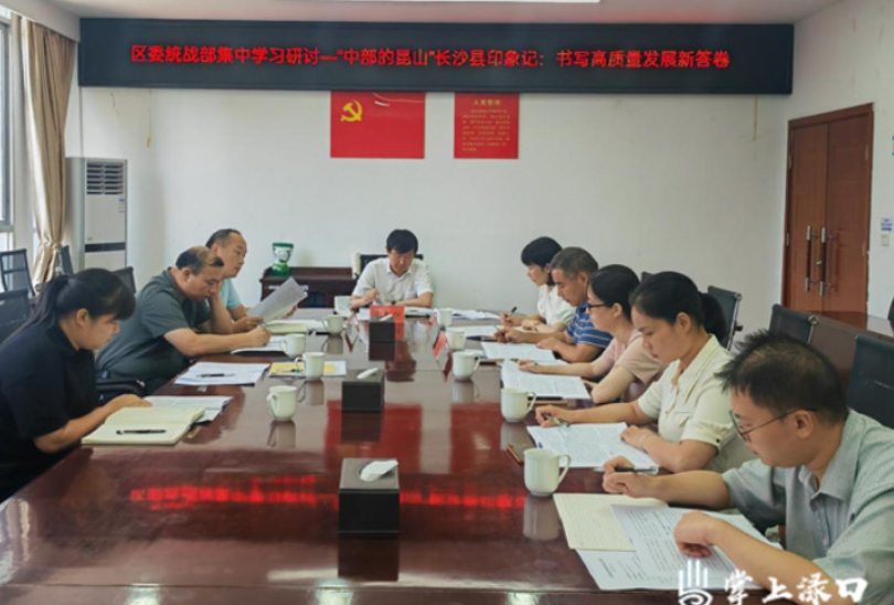 渌口区委统战部开展专题学习讨论