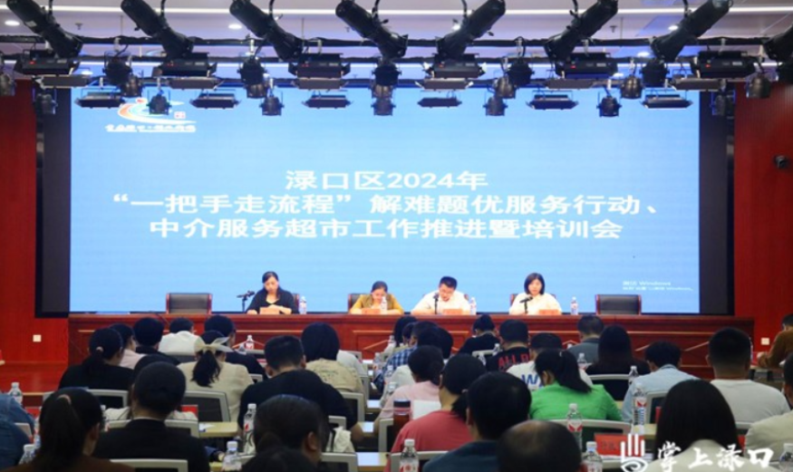 渌口区行政审批局组织召开2024年度“一把手走流程”中介服务超市工作推进暨培训会