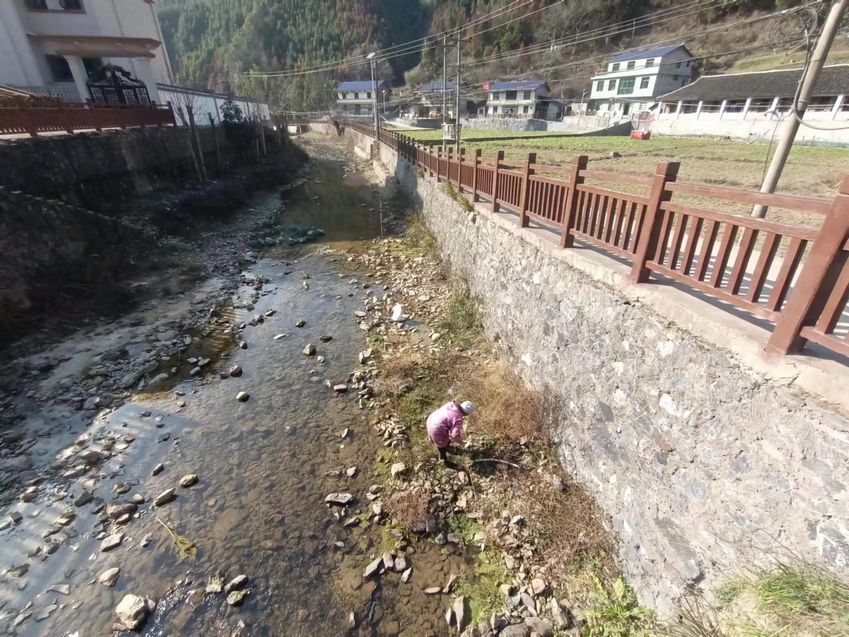 双牌打鼓坪乡：清理河道垃圾.png