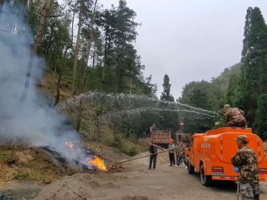 双牌县阳明山管理局开展森林防火“131”  机制实战演练