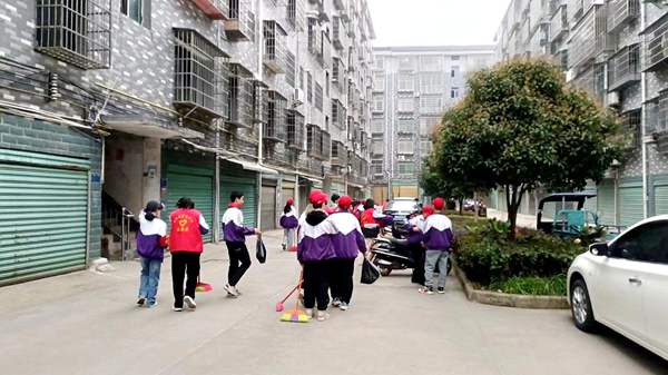 双牌林峰社区开展“我爱永州，志愿同行”学雷锋月志愿活动（图）_副本.png