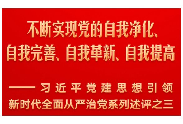 不断实现党的自我净化、自我完善、自我革新、自我提高——习近平党建思想引领新时代全面从严治党系列述评之三