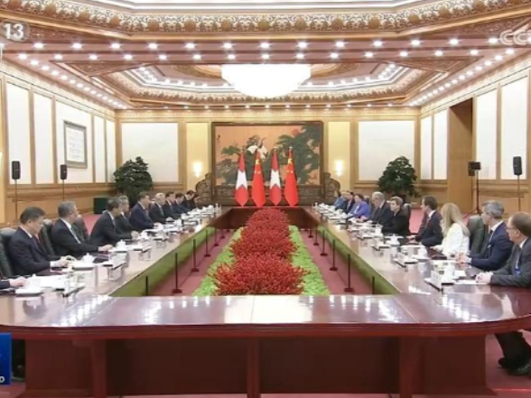 习近平会见瑞士联邦主席帕姆兰
