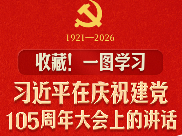 收藏！一图学习习近平在庆祝建党105周年大会上的讲话