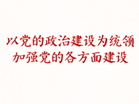 学习新语｜以党的政治建设为统领加强党的各方面建设