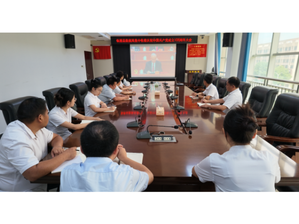 同观盛世盛典 汲取奋进力量 ——临澧县数据局集中收看庆祝中国共产党成立105周年大会
