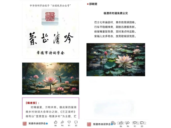 市民赋诗点赞临澧公交