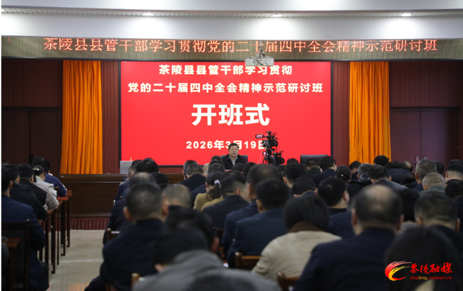 茶陵县县管干部学习贯彻党的二十届四中全会精神示范研讨班开班