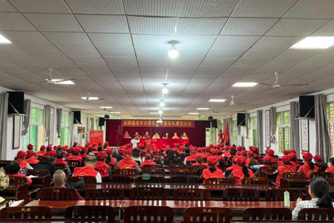茶陵县老年大学志愿者服务队成立