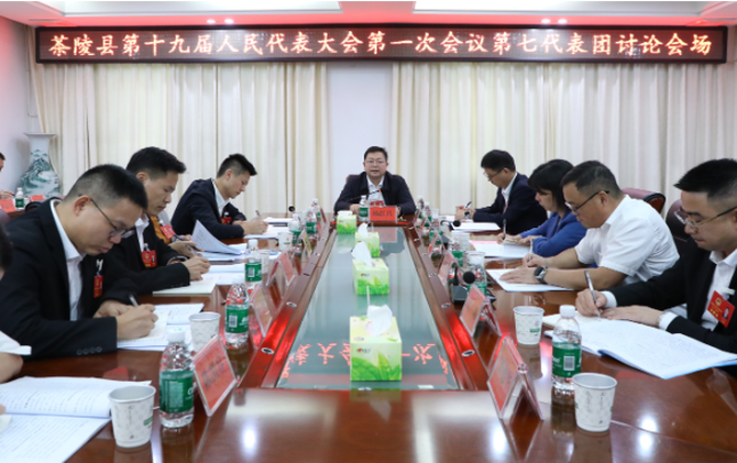 茶陵县第十九届人民代表大会第一次会议：各代表团进行分团讨论 杨红兵、马文平、何文龙等领导参加