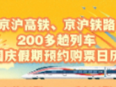 国庆假期火车票可预约!京沪线超200趟列车支持“抢跑”购票