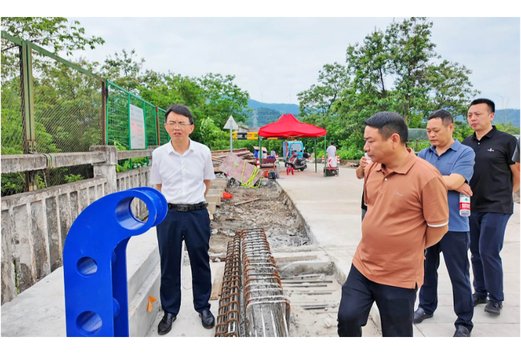 市领导督导S501线路口公路跨铁桥（双向）维修加固工程进展情况