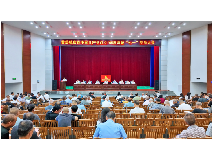 黄盖镇召开“七一”党员大会