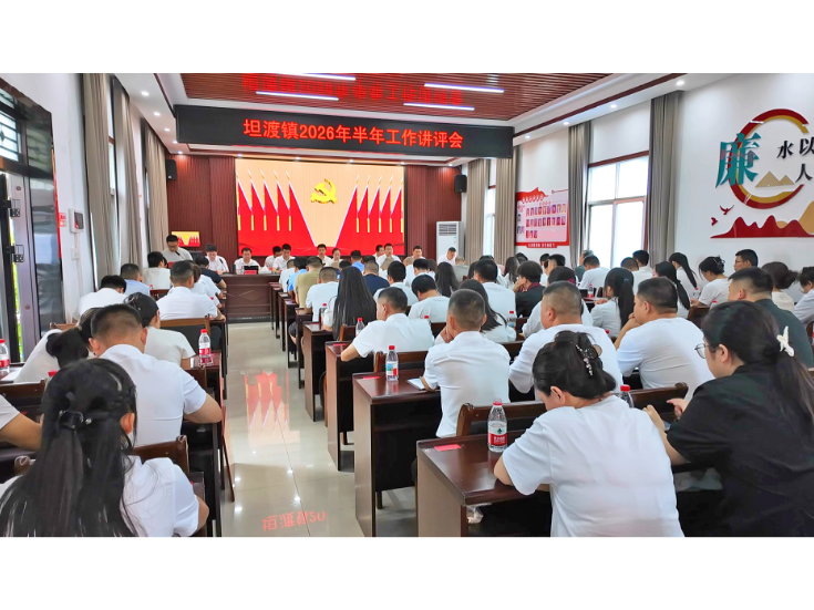 坦渡镇召开半年工作讲评会