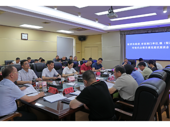 刘琦主持召开征求市政府、市直部门单位、镇（街道）对党代会报告意见建议座谈会