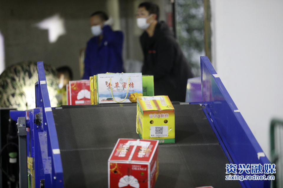 12月12日，在中国邮政集团公司湖南省资兴市分公司邮件处理中心，工作人员在分拣快递包裹。
伴随业务量上升，资兴市各快递企业呈现繁忙景象，工作人员加班加点装运、送达派件，积极应对快递物流高峰，确保快递物品及时送达收件人手中。（李科 蔡李兴 摄）