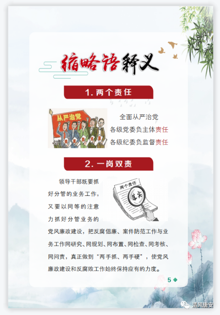 党风廉政缩略语释义