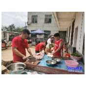 为对口支援人员做上一餐饭