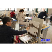 我市开展教职工现场书画比赛活动
