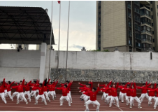 东江罗围小学开展武术操比赛