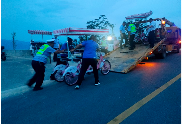 白廊镇开展非法营运电动车、四轮自行车专项整治