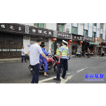 汤溪镇开展文明交通劝导活动