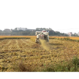 蓼江镇:收割机“一键粉碎”秸秆 还田提质又增效