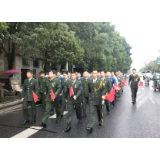 资兴市退役军人：退役不褪色  升旗仪式展风采