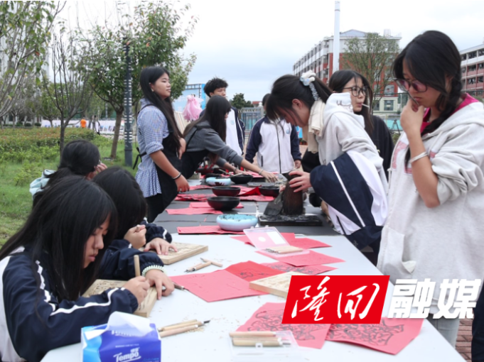 湖南省第六届中学生运动会排球赛 场内赛正酣 场外趣满堂