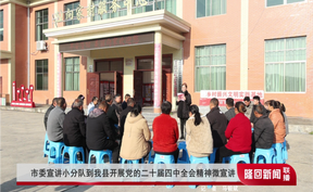 市委宣讲小分队到隆回县开展党的二十届四中全会精神微宣讲