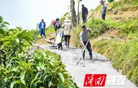 荷香桥镇开智村开展五一筑路工作