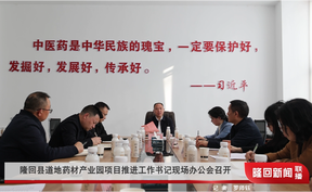 隆回县道地药材产业园项目推进工作书记现场办公会召开