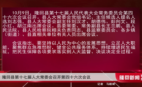 隆回县第十七届人大常委会召开第四十六次会议