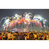 天空剧院上演两场焰火秀，热力值高居长沙景区榜首