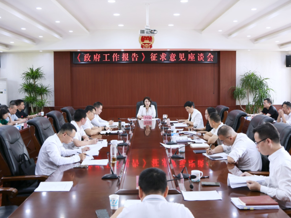 李佳谕主持召开《政府工作报告》征求意见座谈会