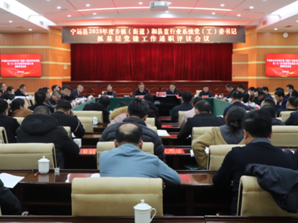 宁远召开2025年度乡镇(街道)和县直行业系统党(工)委书记抓基层党建工作述职评议会议