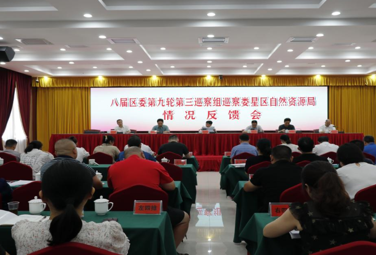 区委第三巡察组向区自然资源局反馈巡察情况