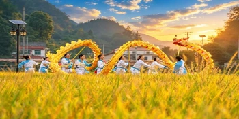 山河铺彩  灯火映双江