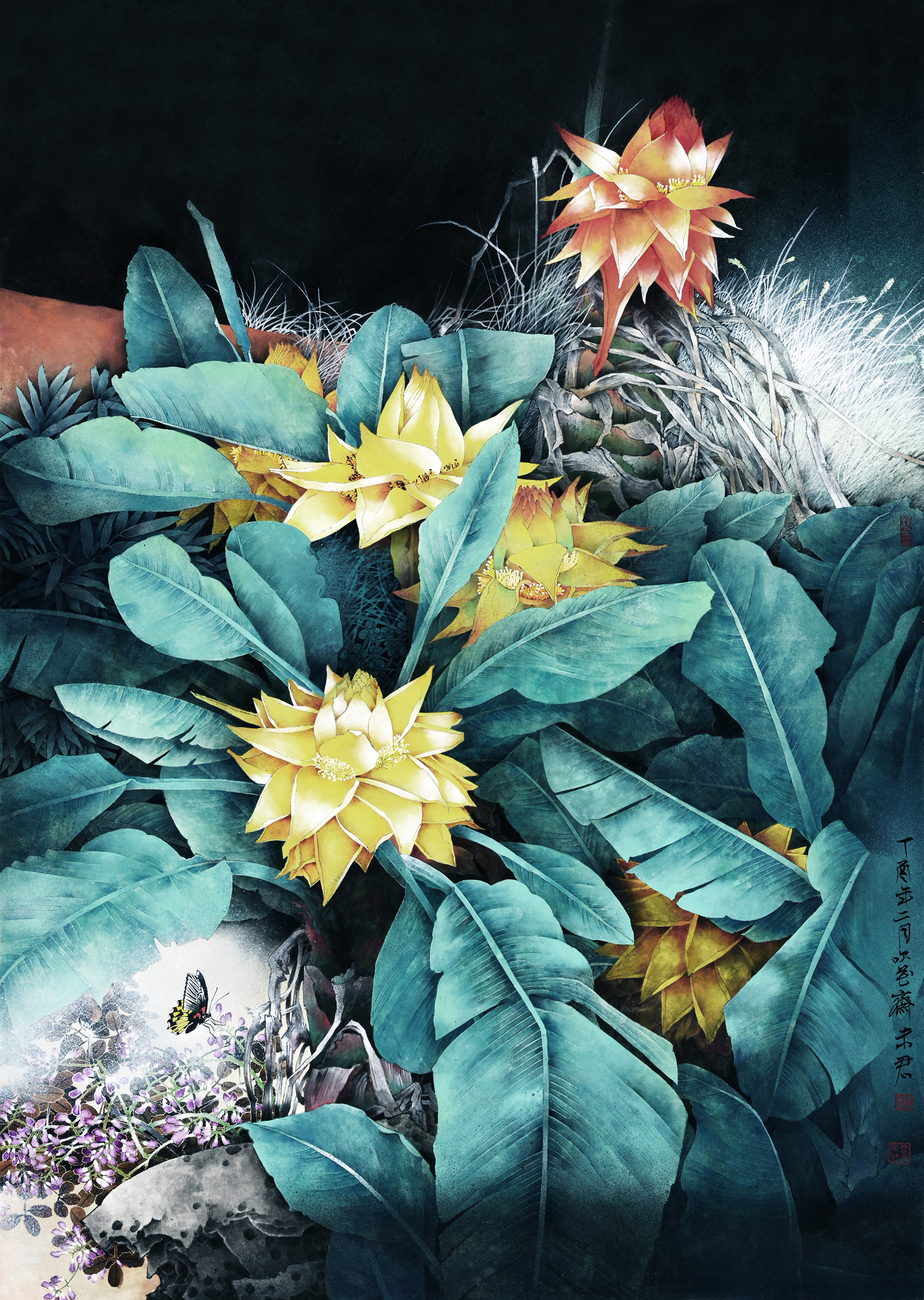 未君《遇见莲花开》145cm×100cm  2017年.jpg