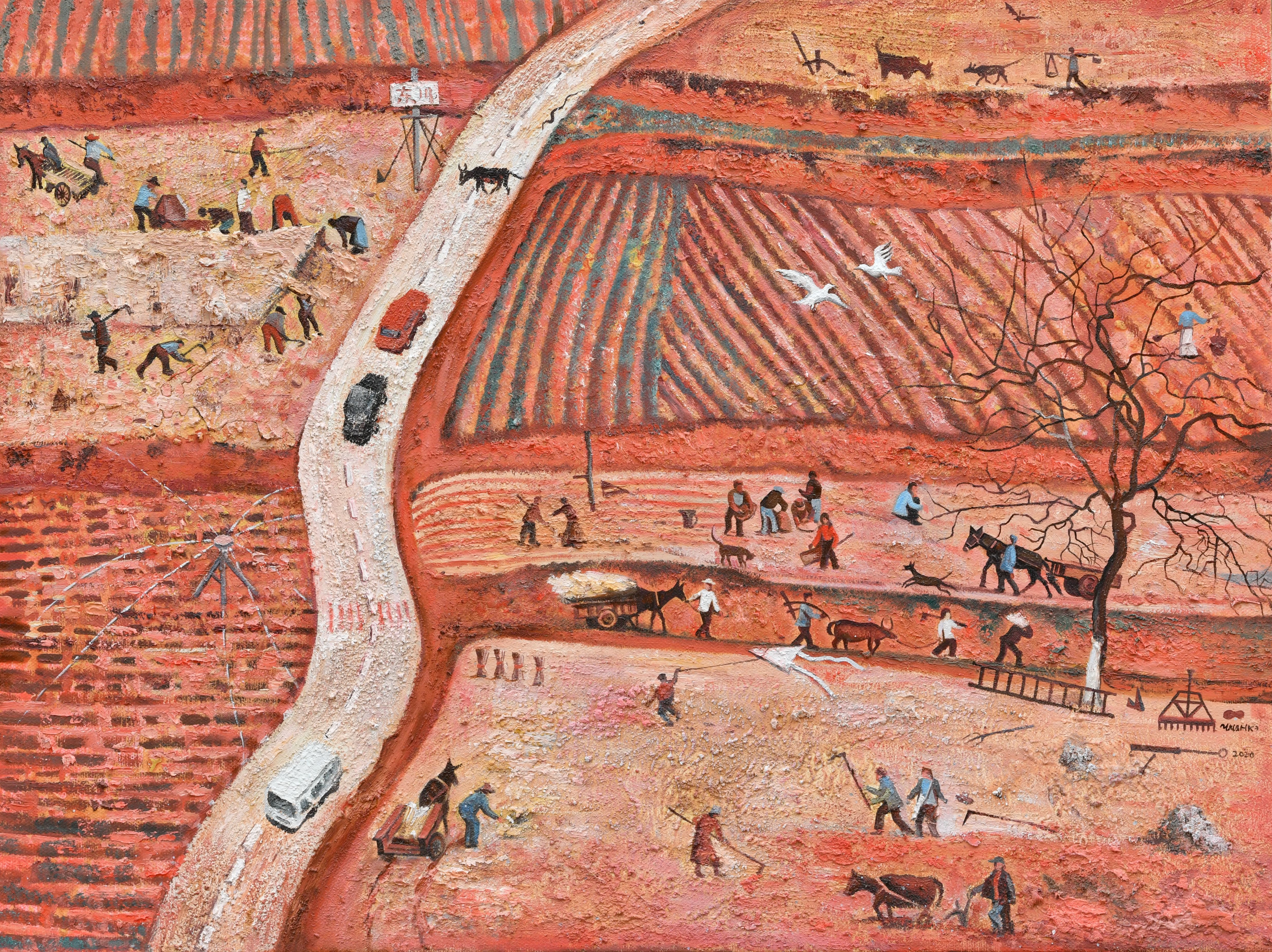 11.《红土地·乐章》2020 60X80cm   2022年入选纪念毛泽东同志《在延安文艺座谈会上的讲话》发表80周年——全国写生采风创作美术作品展（中国美协）.jpg