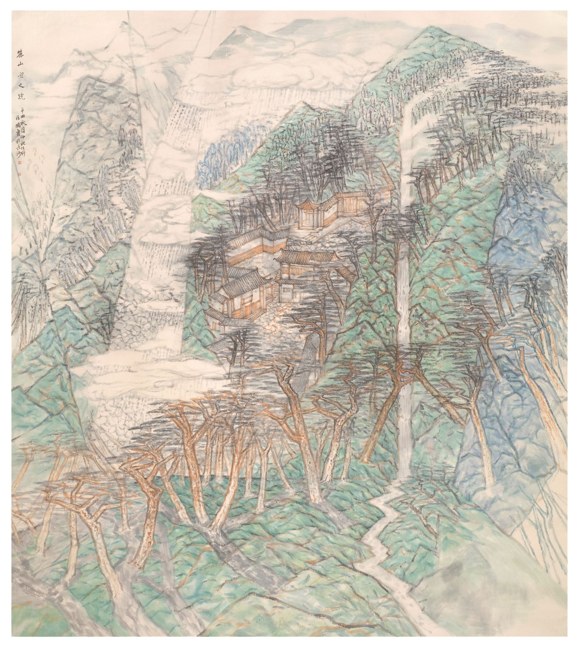 《镜—境》之二 参展2021年湖南省画院美术作品展 尺寸180.192 创作年代2021年  纸本设色.jpg